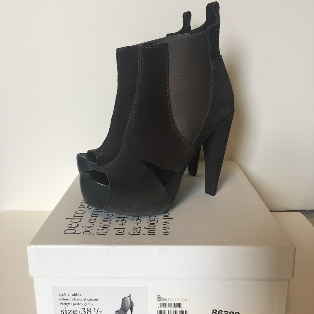 Pedro Garcia brown Abbie open toe booties